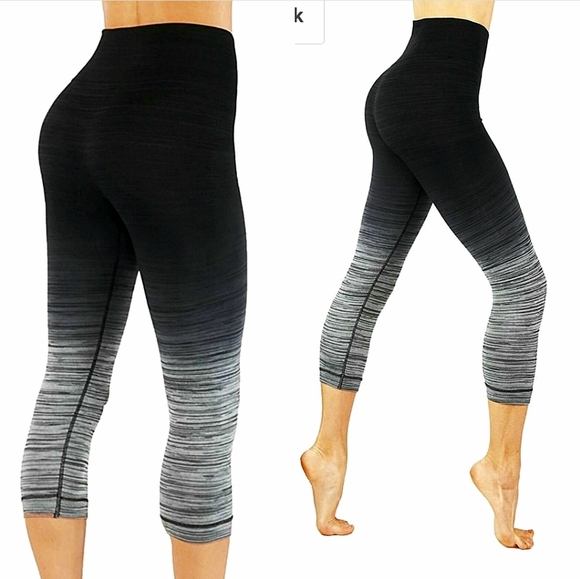Ombre leggings dry fit workout pants capri - Picture 3 of 3
